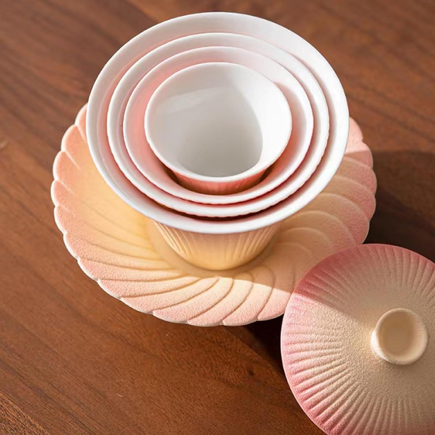Modern Ceramic Travel Tea Set — Gaiwan, Fair Cup, Tea Cups with Carrying Case, Perfect for Office, Home, and Travel, Elegant Gift Box